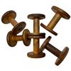 Image 3 : 3 Vintage Wood Boat Shuttles and 6 Wood Bobbins for Weaving
