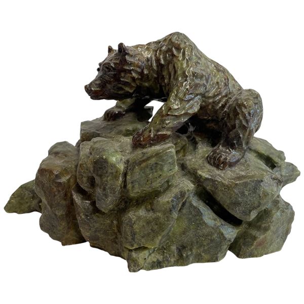 2021 Carved Stone  "Ambear #2" by Robin Thodeson (7" x 12" x 7" tall)