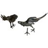 Image 1 : Pair of Cast Metal Asian Pheasant Statues - 6" x 19" x 7" tall (feet need to be repaired on 1)