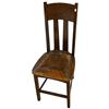 Image 1 : Craftsman Mission Oak Side Chair with Leather Seat