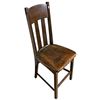 Image 2 : Craftsman Mission Oak Side Chair with Leather Seat