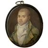 Image 1 : Biannca Boni Painted Portrait Miniature of a Gentleman, likely from the Regency period - Believed to