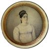 Image 2 : Antique Keepsake Box with Miniature Portrait of a Lady on Ivorine - Georgian or Regency - Round lidd
