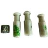 Image 3 : 3 Vintage Chinese Jade or Jadeite Cigarette Holders & 1 Bronze Seal ( Cigarette holders are 2" long)