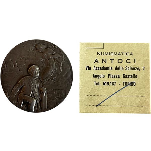 1906 Silver-Tone Commemorative Medal from the National Shooting Range in Turin Italy