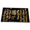 Image 1 : Large Group of Brass Military Buttons from a Wide Range of Dates and Armed Forces - Display tray not