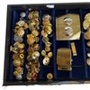 Image 3 : Large Group of Brass Military Buttons from a Wide Range of Dates and Armed Forces - Display tray not