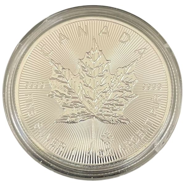 2025 Canadian .999 Fine Silver 1 Oz. Maple Leaf Coin - Charles III Effigy on Reverse - Uncirculated 