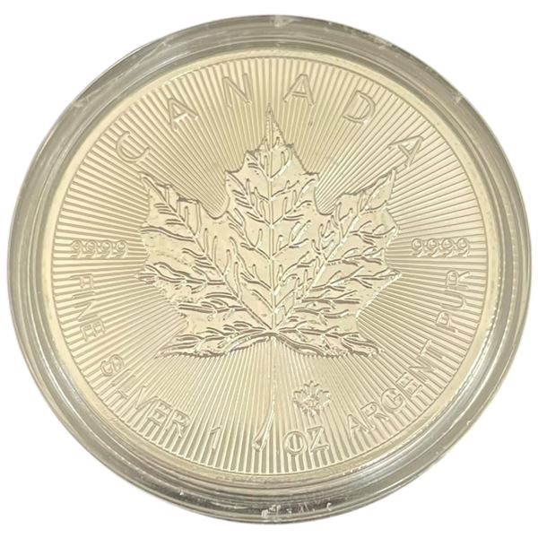 2026 Canadian .999 Fine Silver 1 Oz. Maple Leaf Coin - Charles III Effigy on Reverse - Uncirculated 