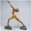 Image 1 : Arnold Mikelson's "Exuberance" Solid Wood Sculpture Female Form Beautiful Piece 30" Tall