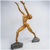 Image 3 : Arnold Mikelson's "Exuberance" Solid Wood Sculpture Female Form Beautiful Piece 30" Tall