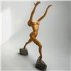 Image 4 : Arnold Mikelson's "Exuberance" Solid Wood Sculpture Female Form Beautiful Piece 30" Tall
