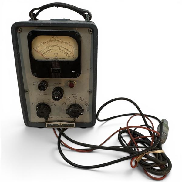 Hewlett Packard HP Model 4108 Vacuum Tube Tester VoltMeter with Tester Tube