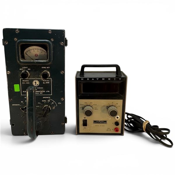 Electronics Associates Ltd EA-161A Radiac Meter & Heathkit IM-1202 Digital Multimeter