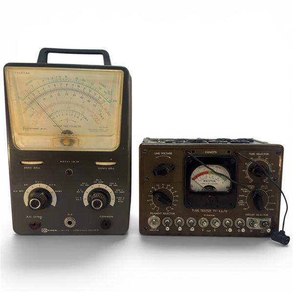 Weston Tube Tester TV-4a/u & Daystrom Model IM-10 Vacuum Tube Voltmeter