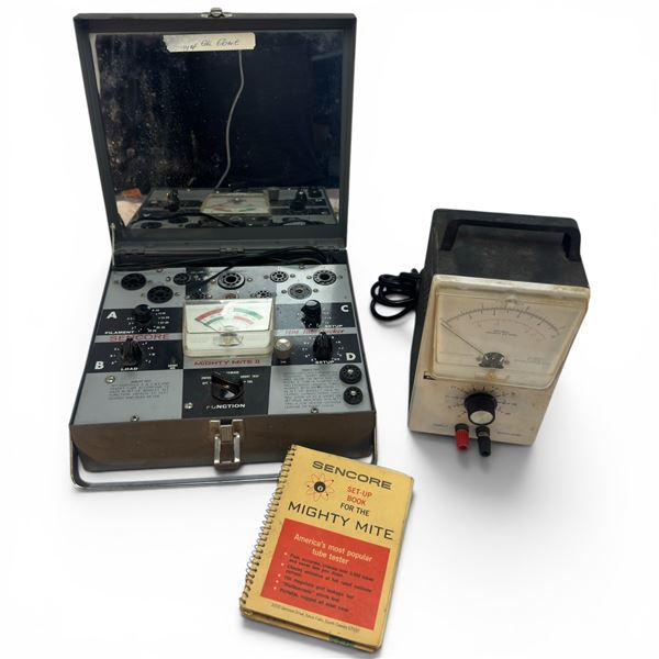 Heath Schlumberger AC VTVM Model SM-22A & Sencore Mighty Mite TC114 Tube Checker