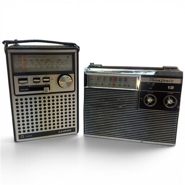 Lloyd's Model N713 AM/FM/CB Radio & Transonic AM/FM 12 Transistor Radio Model A8270