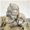 Image 10 : Signed Italian Marble Sculpture "Amorevole Aiuto" by P. Piraino, Rome Circa 1900 24x21x21"
