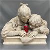Image 12 : Signed Italian Marble Sculpture "Amorevole Aiuto" by P. Piraino, Rome Circa 1900  -24x27x22 tall"