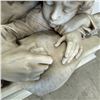 Image 8 : Signed Italian Marble Sculpture "Amorevole Aiuto" by P. Piraino, Rome Circa 1900 24x21x21"