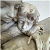 Image 9 : Signed Italian Marble Sculpture "Amorevole Aiuto" by P. Piraino, Rome Circa 1900 24x21x21"