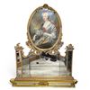 Image 1 : Vintage French Rocco Style Madame de Pompadour Image Supported by a Mirrored Base (60" wide x 78" ta