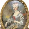 Image 3 : Vintage French Rocco Style Madame de Pompadour Image Supported by a Mirrored Base (60" wide x 78" ta