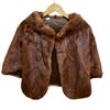 Image 1 : Vintage Brown Mink Fur Capelet / Stole with Satin Lining
