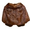 Image 2 : Vintage Brown Mink Fur Capelet / Stole with Satin Lining