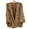 Image 2 : Ladies Vintage Brown Fur Coat with Wide Cuffs