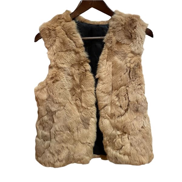 Vintage Beige  Rabbit Fur Vest
