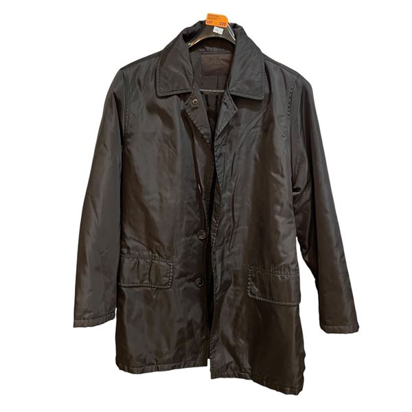 1990s Men's Brown Rain Jacket with Prada Label