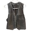 Image 3 : 2 Black Leather Vests - 1 is labelled LADC