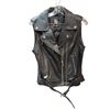 Image 5 : 2 Black Leather Vests - 1 is labelled LADC