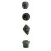 Image 1 : 4 New Rings * all stamped .925 * (Banded Agate, Peridot Crystal, Green Agate) Longest ring  is 29 mm
