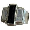 Image 3 : 4 New Rings * all stamped .925 * (Moonstones, Onyx & Crystals) Longest ring  is 34 mm * Total weight