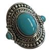 Image 3 : 4 New Rings * all stamped .925 * (Turquoise and Blue Agate) Longest ring  is 45 mm * Total weight: 4