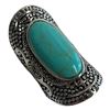 Image 4 : 4 New Rings * all stamped .925 * (Turquoise and Blue Agate) Longest ring  is 45 mm * Total weight: 4