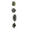 Image 1 : 4 New Rings * all stamped .925 * (Peridot Crystal, Mother of Pearl, Green Agate & More) Longest ring