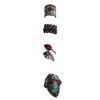 Image 1 : 4 New Rings * all stamped .925 * (Red Agate, Carnelian, Turquoise & More) Longest ring  is 39 mm * T