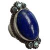 Image 5 : 4 New Rings * all stamped .925 * (Lapis. Blue Topaz Crystal, Opal, Larimar & More) Longest ring  is