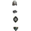 Image 1 : 4 New Rings * all stamped .925 * (Combinations of Faceted Crystals with Marcasite, or Moonstone) Lon