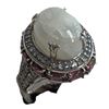 Image 5 : 4 New Rings * all stamped .925 * (Combinations of Faceted Crystals with Marcasite, or Moonstone) Lon