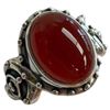 Image 2 : 4 New Rings * all stamped .925 * (Carnelian, Garnet and Semiprecious Agates) Longest ring  is 31 mm