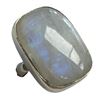Image 3 : 4 New Rings * all stamped .925 * (Moonstone, Peridot, Green Agate Cabochon and more) Longest ring  i