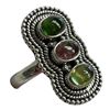 Image 5 : 4 New Rings * all stamped .925 * (Moonstone, Peridot, Green Agate Cabochon and more) Longest ring  i