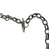 Image 3 : Sterling Silver Amber & Turquoise 17" Choker Necklace with Toggle Clasp - Rolo Chain - Total weight:
