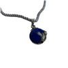 Image 2 : Sajen Sterling Silver Lapis and Blue Topaz Crystal Pendant on Cord - Pendant is 25 mm diameter and w
