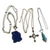 Image 1 : 2 Barse Natural Stone Necklaces & 1 Ocean Agate Necklace