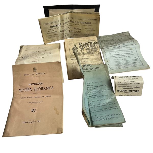Group of Antique Italian Paper Ephemera from 1902, 1903 and Other Years